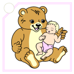 
 klikken voor alle bedankkaartjes met beer voor één baby