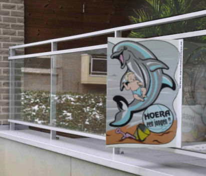 v-bord dolfijn aan balkon